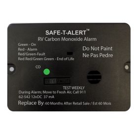 Safe-T-Alert 62 Series Carbon Monoxide Alarm - 12V - RV Flush Mount - Black
