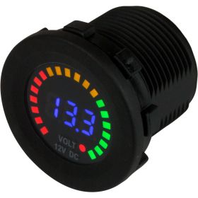 Sea-Dog Rainbow Display Digital Voltmeter - Injection Molded Nylon - 5V-15VDC