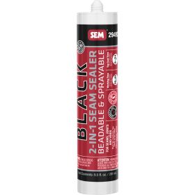 SEM 2-IN-1 Seam Sealer - 9.5oz Tube - Black