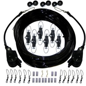 Rupp Triple Rigging Kit W/Lok-Ups &amp; Nok-Outs - 460' Black Mono Cord