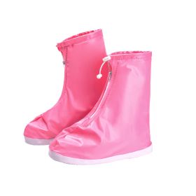 Rain Shoe Covers, Waterproof Shoe Covers for Men Women, Reusable Galoshes Overshoes (Color: Pink, size: S)