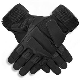 Tactical Gloves Military Combat Gloves with Hard Knuckle for Men Hunting, Shooting, Airsoft, Paintball, Hiking, Camping, Motorcycle Gloves (Color: BLACK, size: X-Large)