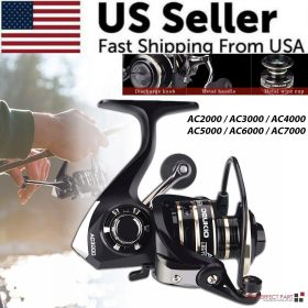 12BB Metal Spinning Fishing Reel 5.2:1 Freshwater Saltwater Left Right Hand Reel (Model: AC6000)