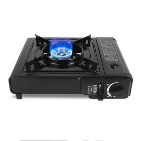 Camping Hiking Picnic Outdoor Cooker Portable Backpacking Stove (Color: BLACK, Type: Stoves)