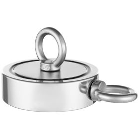 1700 LBS Strong Fishing Magnet Kit Double Sided Pull Force and Rope Carabiner (Default: Default)