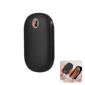 Reusable Pocket Warmer Power Bank with Digital Display (Color: BLACK, Type: 5000mAh)