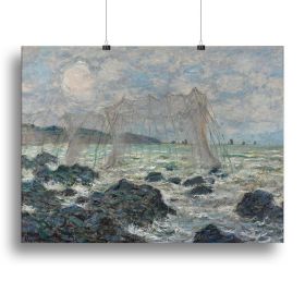 Fishing nets at Pourville by Monet Canvas Print or Poster (Type: Poster Print, size: Small (12" x 8"))